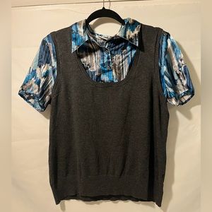 Fun sweater vest blouse from Covington